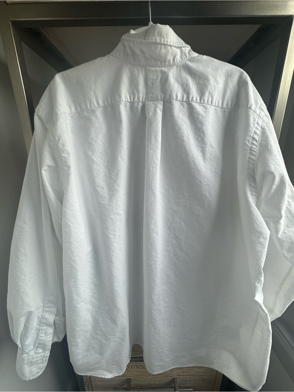 Ralph Lauren White Button-Down Oxford Shirt with Navy Pony - Picture 5 of 6